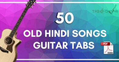 Top 50 old hindi songs guitar tabs