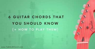 6 Guitar Chords That You Should Know